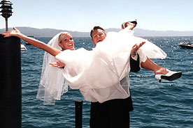 Wedding Couple Lake Pier