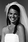 Wedding Bride Smiling Black and White